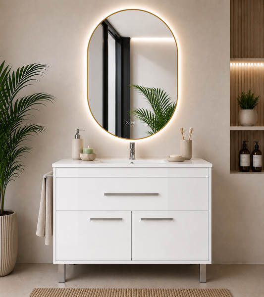 Mueble de baño Bahía con lavabo, cajón y 2 puertas