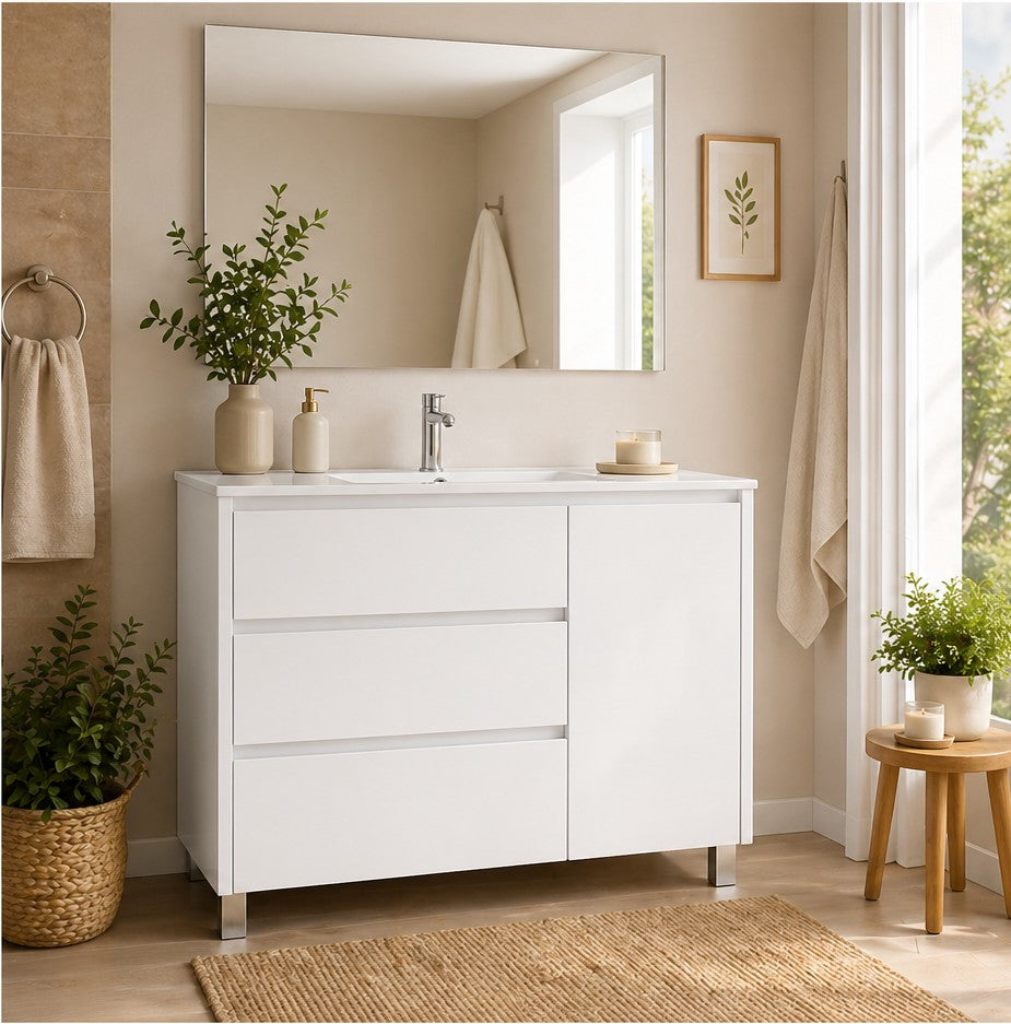 Mueble de baño Volum con lavabo, 3 cajones y puerta