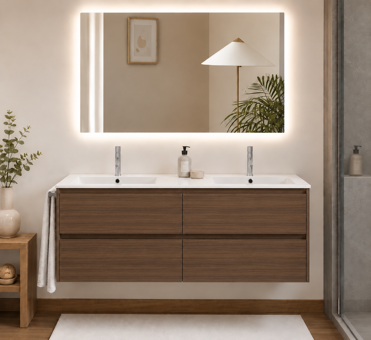 Mueble de baño IBIZA QUATTRO con lavabo y 4 cajones