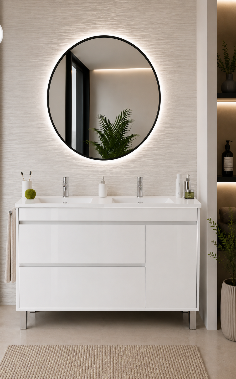 Mueble de baño Caprera con lavabo, 2 cajones y puerta