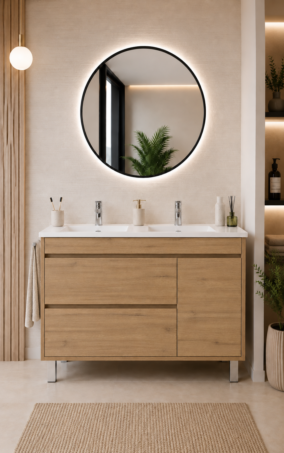 Mueble de baño Caprera con lavabo, 2 cajones y puerta