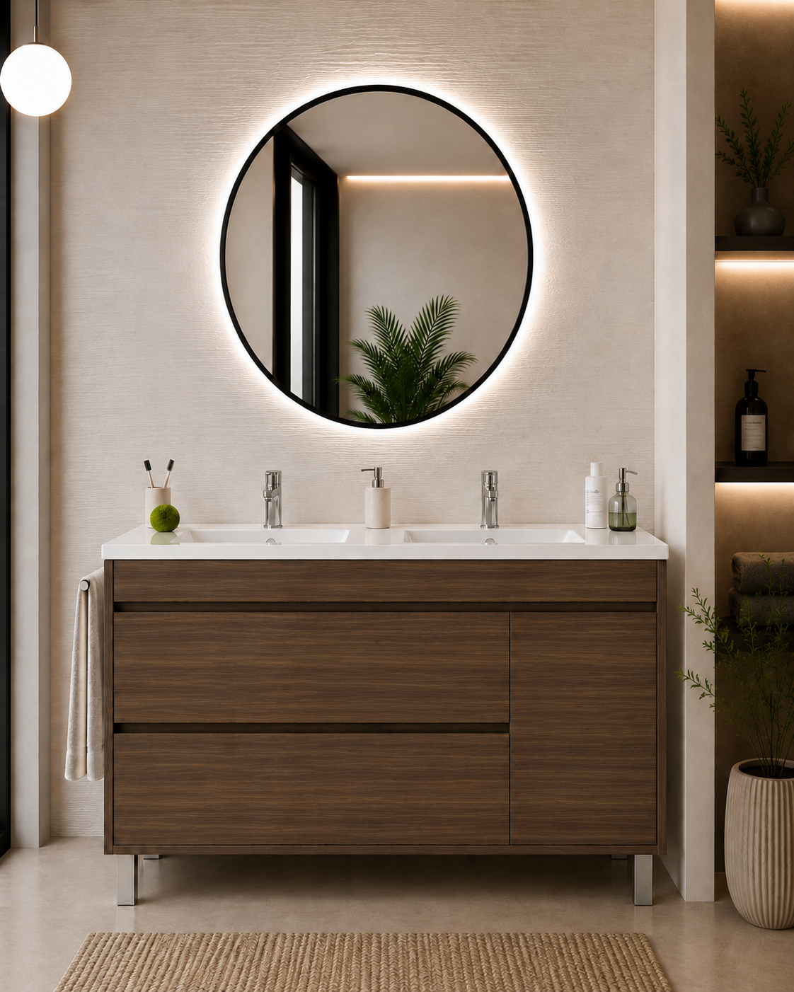 Mueble de baño Caprera con lavabo, 2 cajones y puerta
