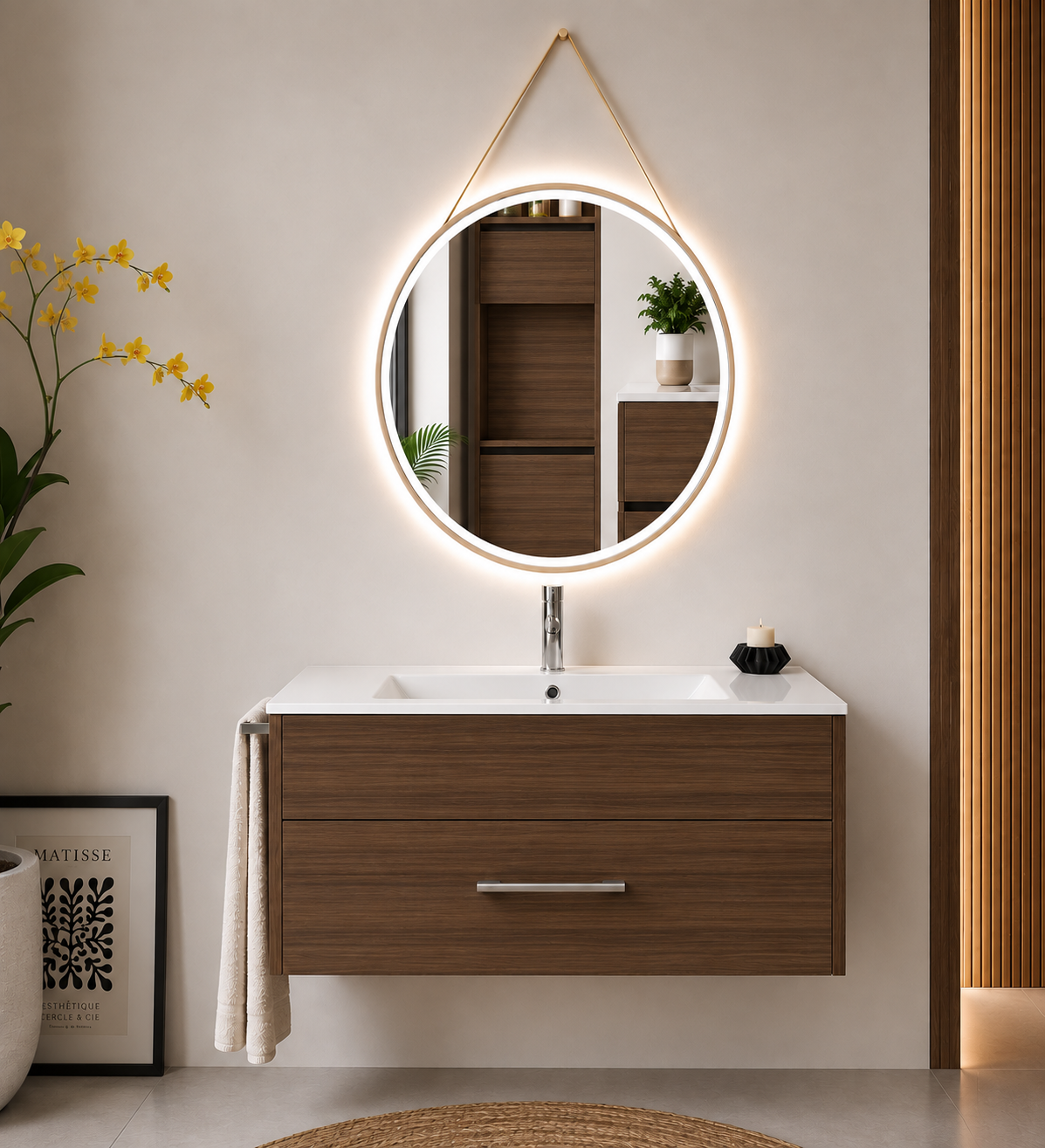 Mueble de baño suspendido Florencia con lavabo