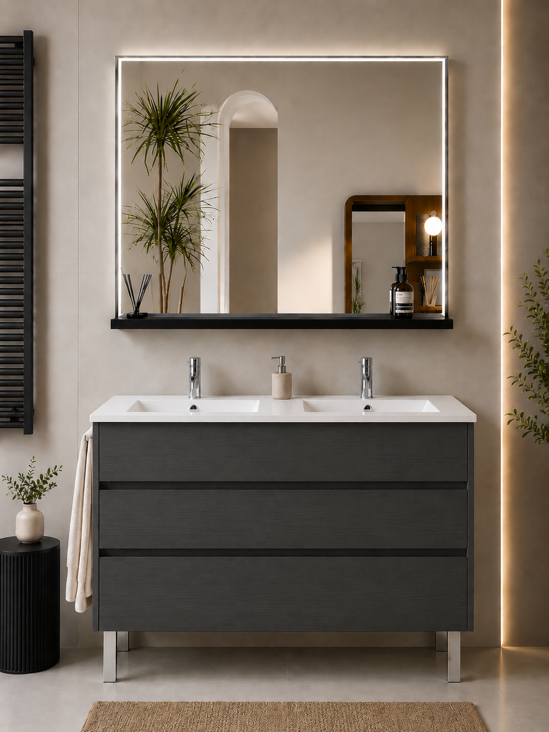 Mueble de baño con patas Imperia y lavabo