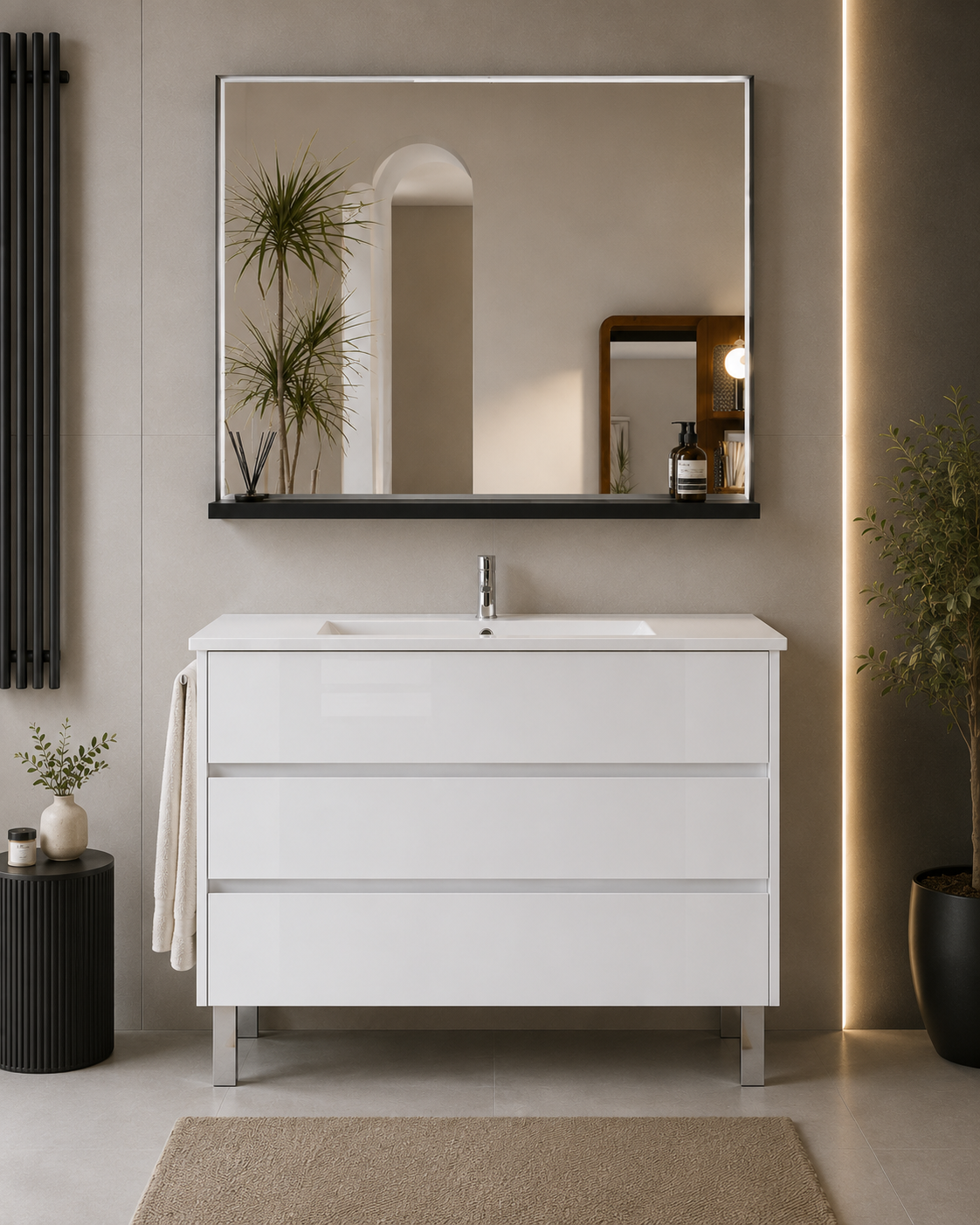 Mueble de baño con patas Imperia y lavabo