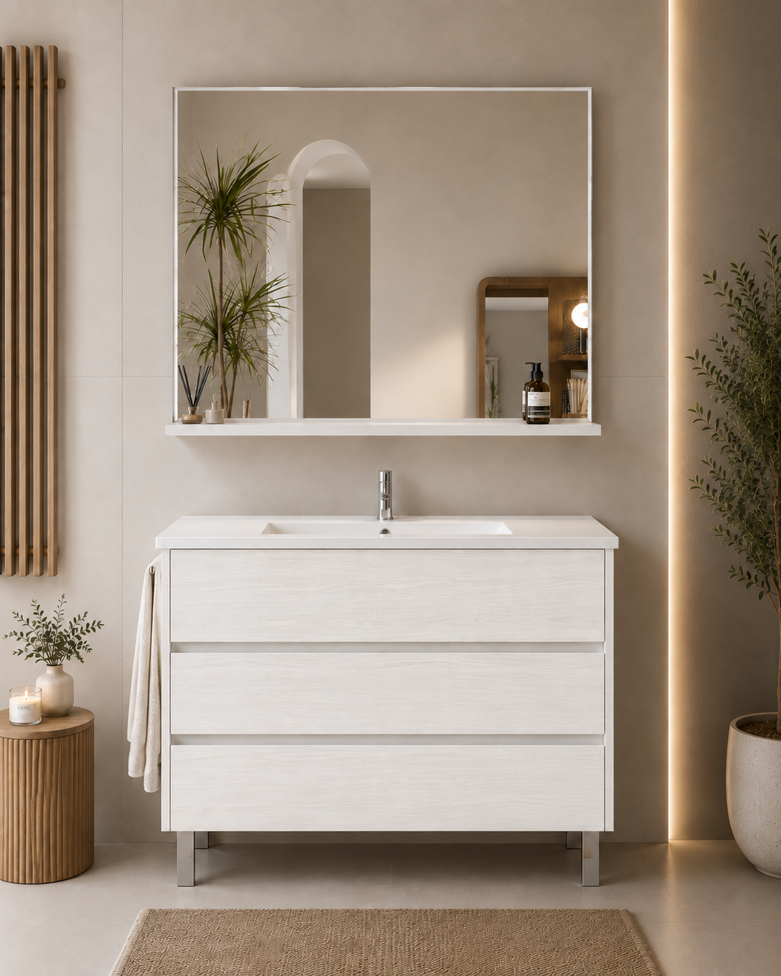 Mueble de baño con patas Imperia y lavabo