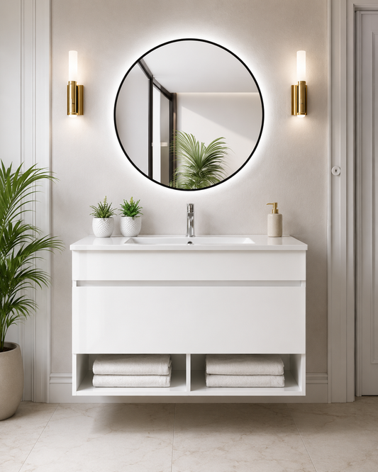 Mueble de baño suspendido Nebari con cajón y lavabo