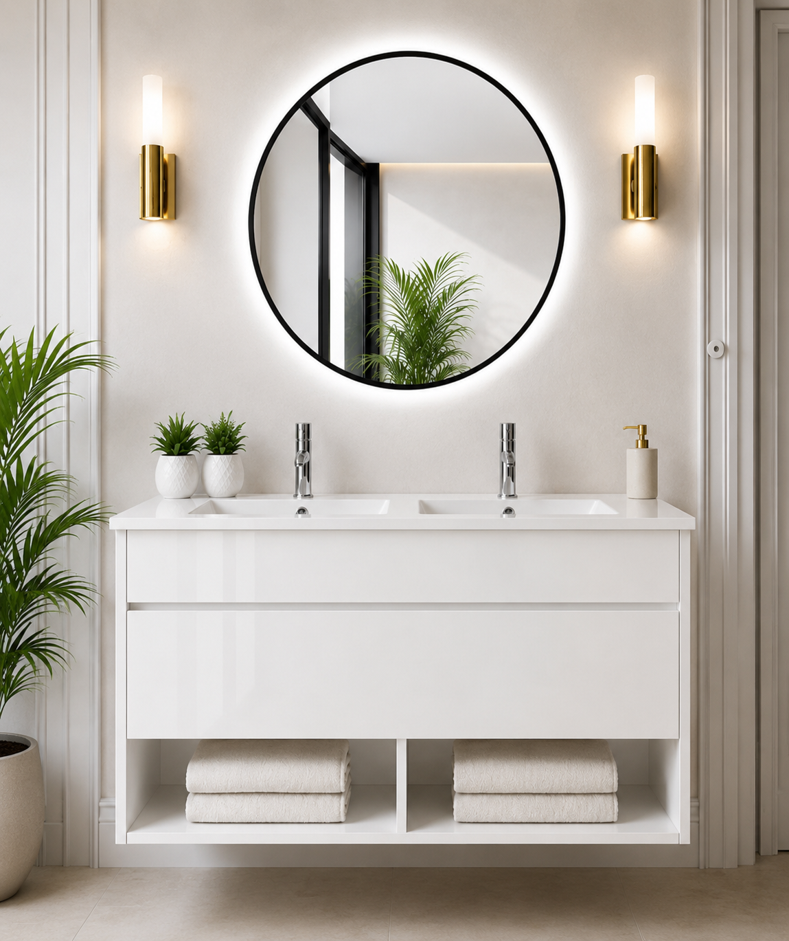 Mueble de baño suspendido Nebari con cajón y lavabo