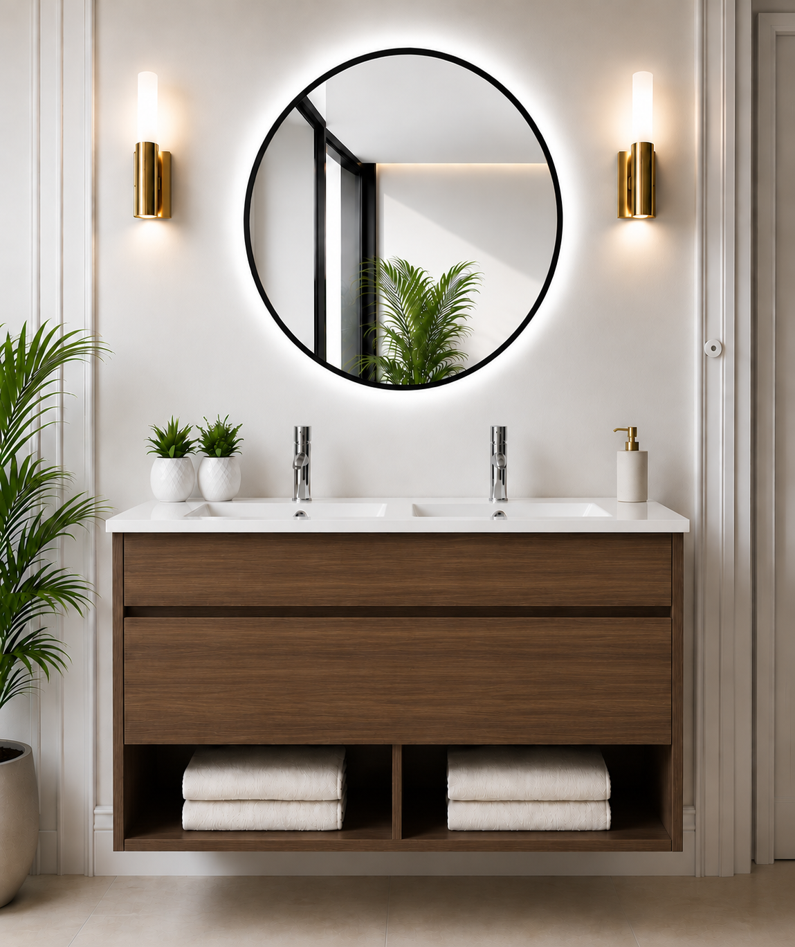 Mueble de baño suspendido Nebari con cajón y lavabo