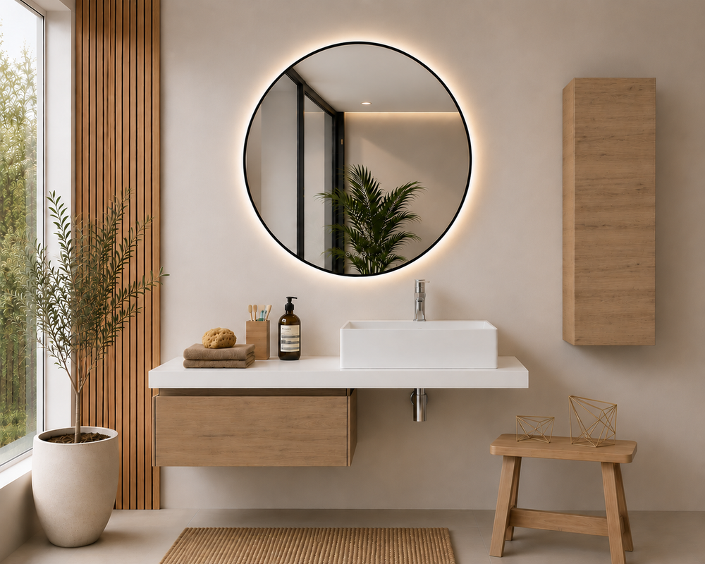 Mueble de baño Sicilia 120 cm con lavabo sobreencimera · Estepa