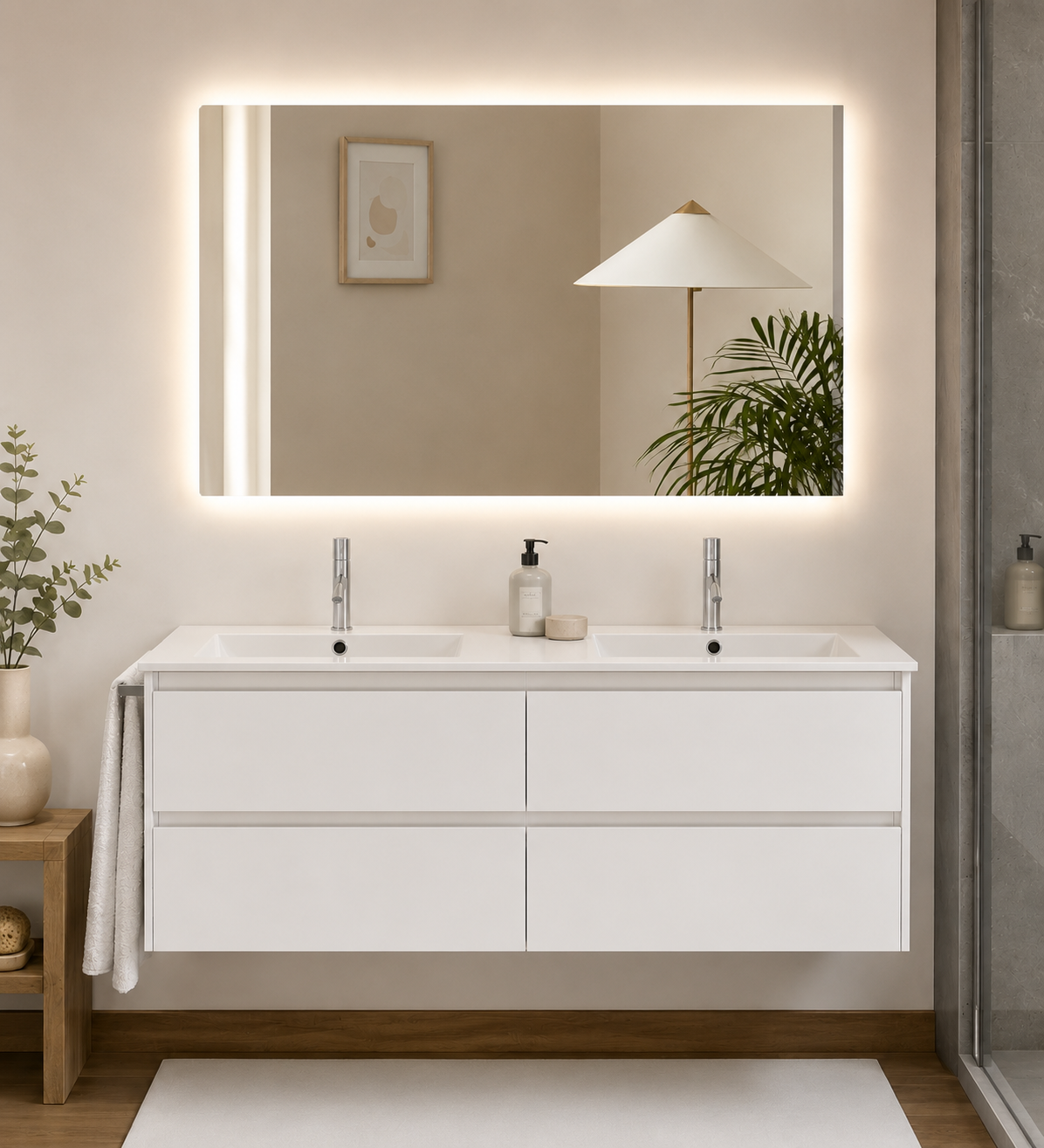 Mueble de baño IBIZA QUATTRO con lavabo y 4 cajones