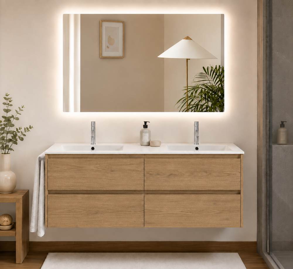 Mueble de baño IBIZA QUATTRO con lavabo y 4 cajones · Estepa