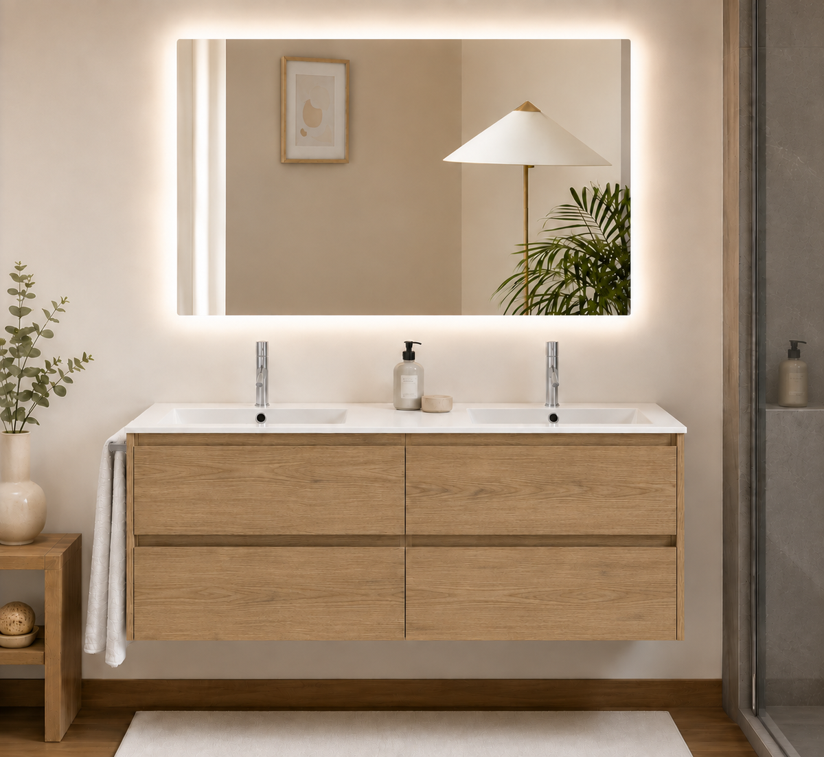 Mueble de baño IBIZA QUATTRO con lavabo y 4 cajones